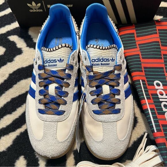 NWT WALES BONNER SAMBA SHOES Wonder Clay Royal Blue Size Men 6/Women 7 - Picture 10 of 15